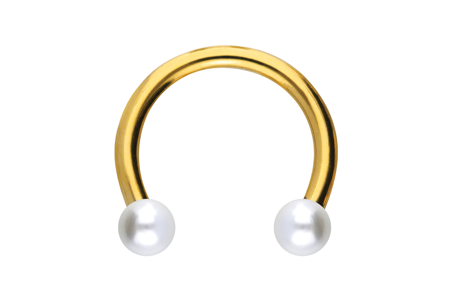 Chirurgenstahl Hufeisenring Piercing SYNTHETISCHE PERLEN